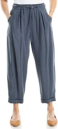 Max Studio Brushed Twill Belted Cuffed Barrel Leg Pants in Dusk Blue at Nordstrom Rack, Size X-Large