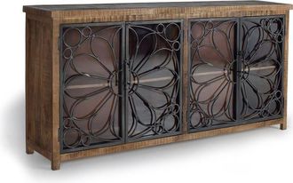 Giner&Colomer Aparador de madera de mango y toques en metal negro