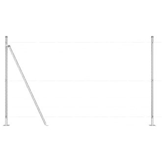 Berkfield Home Fence Posts Set of 104 Galvanised steel 3.2 x 3.2 x 83.5 cm in Silver