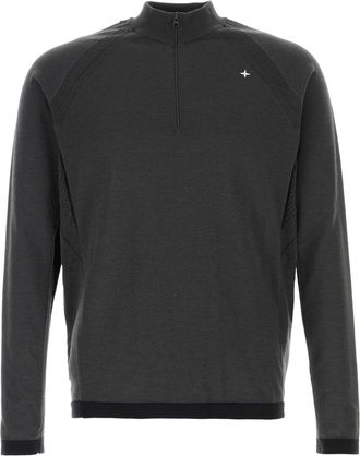 Stone Island Charcoal Wool Blend Sweater