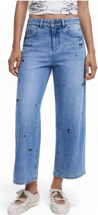Desigual Dames Lichtblauwe Jeans Herfst/Winter - Dames - Cropped Jeans - Blauw - XS - Katoen - Jeans