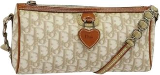 Dior Pre-owned Leren Schoudertas - Dames - Vintage Schoudertas - Beige - ONE Size - Leer - Vintage