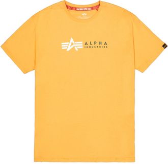 Alpha Industries T-Shirt ALPHA INDUSTRIES Alpha Label T-Shirt PP, Herren, Gr. XL, orange (tangerine), Obermaterial: 100% Baumwolle, Shirts T-Shirt