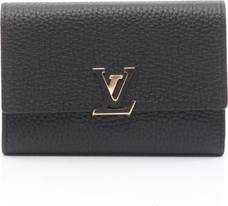 Louis Vuitton Black Pink Leather Wallet (Tri-Fold) (Pre-Owned)