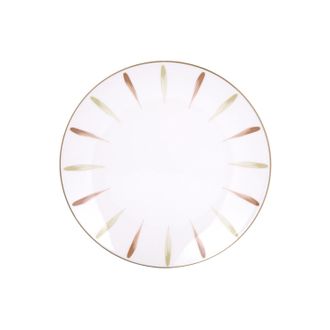 KASANOVA Piatto fondo in Porcellana pennellato verde marrone 19,3 cm Petali