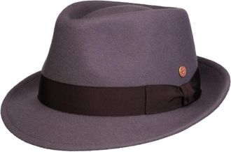Mayser Classico Trilby Hat Women/Men - Made in The EU Wool Felt Men&acute;s with Grosgrain Band Winter All-Season - 61 cm Lilac