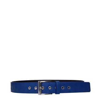 Bottega Veneta Uomos Cintura in pelle blu