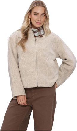 Selected Slwjacqueline Wolmix Jas - Dames - Zomerjassen - Beige - L - Wol - Jassen