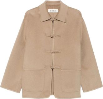 R&oacute;he Jassen, Dames, Bruin, S, Wol, Toggle Jas