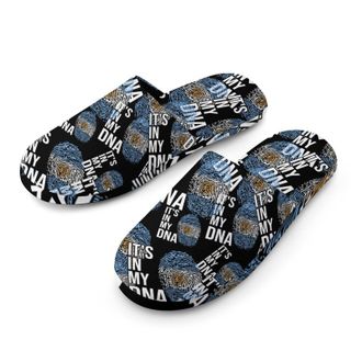 Generic Its In My DNA Argentina Flag Mens Cozy Memory Foam Slippers Warm Cotton House Shoes Comfy Slipper for Indoor Outdoor