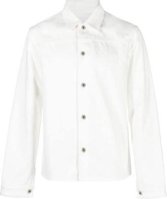 Jil Sander button-up denim shirt - men - Cotton - M - White