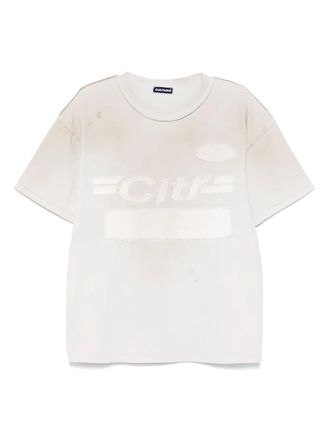 Cultura logo-patch T-shirt - men - Cotton - M - Neutrals
