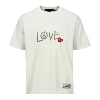 Andersson Bell Camiseta Blanca con Parche de Coraz&oacute;n - Tops - Hombre - Blanco - M