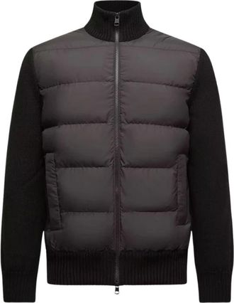 Moncler Heren, Jassen, Zwart, Maat: M Wol