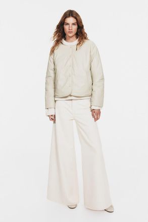 H&M Reversible Bomber Jacket in Light Beige at Nordstrom, Size Xx-Large