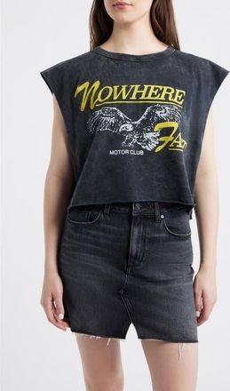 Daydreamer Nowhere Fast Graphic Sleeveless T-Shirt in Reactive Black Acid at Nordstrom, Size X-Small