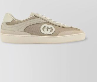 Gucci fabric and suede sneakers with mesh panels