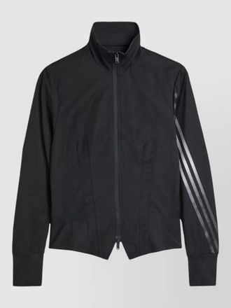 Yohji Yamamoto nylon jacket three stripes fitted silhouette