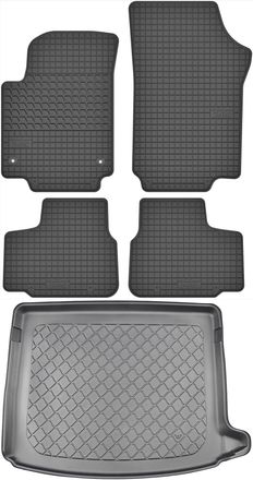 OEM Juego De Alfombrillas De Goma Para Coche Y Alfombrilla Para Maletero Skoda Citigo Hatchback (octubre De 2011 A 2019)