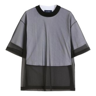 Sportmax Sportmax, T-Shirts, female, Black, Size: XS Cotton T-shirt