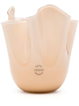 VENINI Fazzoletto Murano-glass vase (23cm) - unisex - glass - One Size - Neutrals
