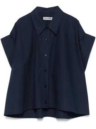 Low Classic turn-up shirt - women - Cotton - M - Blue