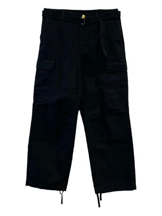 sacai belted trousers - Black