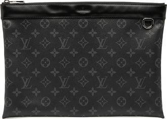 Louis Vuitton Pre-owned Womens Monogram Eclipse Discovery Pochette Gm - Black Textile - One Size