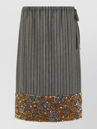 Dries Van Noten viscose straight skirt