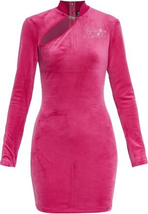 Versace Jeans Couture Abito corto a maniche lunghe con cut-out - Rosa