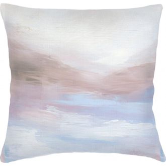 Anaya with Love Green Horizon Linen Pillow with Down Insert in Lavender at Nordstrom, Size 2Ft 0In X 2Ft 0In