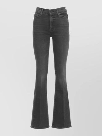 Mother straight leg flared denim jeans trousers