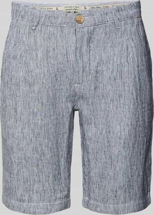 Colours & Sons Regular Fit Leinenshorts mit Ges&auml;&szlig;taschen in Hellblau, Gr&ouml;&szlig;e XXL