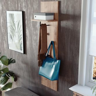 Vicco Perchero De Pared Siri, Roble Dorado, 36 X 135 Cm