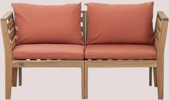 Sklum Sklum - Sof&aacute; Modular De Jard&iacute;n De 2 Piezas Con Reposabrazos En Madera De Acacia Filips