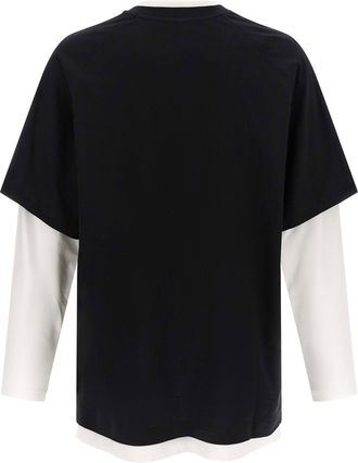 Moschino Double-Layer Graphic T-shirt - Black