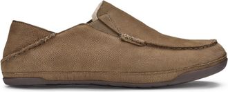 Olukai Mens Kipuka Hulu Leather Slip On Shoes In Toffee
