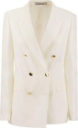 Tagliatore Womens Paris - Linen Jacket - Ivory - Size EU 40 (Womens)