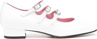 Carel Mary Jane-pumps van lakleer - Dames - Pumps - Wit - 40 EU - Leer - Schoenen