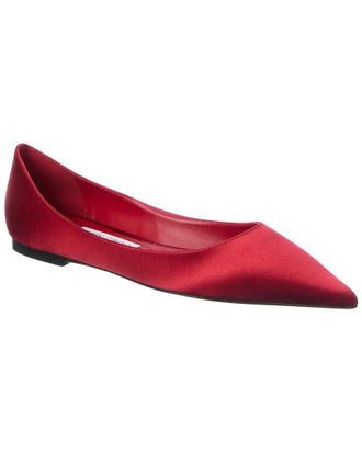 Jimmy Choo London Love Satin Ballerina Flat