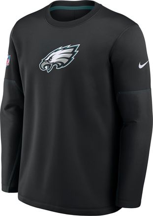 Nike Philadelphia Eagles Sideline Coaches Nike Mens Therma-FIT NFL Long-Sleeve T-Shirt in Black | 03BR149N86-MXW