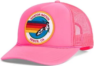 Aviator Nation Signature Trucker Hat in Neon Pink at Nordstrom