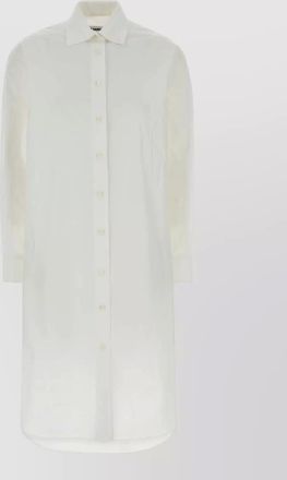 Jil Sander poplin shirt dress longline design cuffs