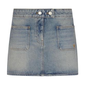 Courr&egrave;ges Denim Skirts, female, Blue, Size: XS Signature Denim Mini Skirt