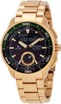 Citizen Promaster WaveTracker Perpetual Alarm Black Dial Mens Watch JV3002-51E