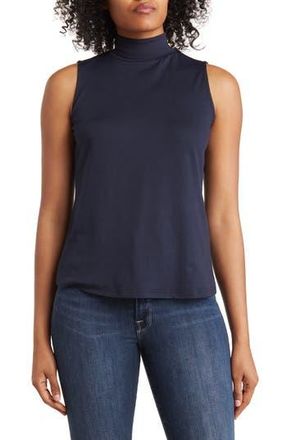 By Design Mock-neck Sleeveless Blouse in Navy at Nordstrom Rack, Size X-Small