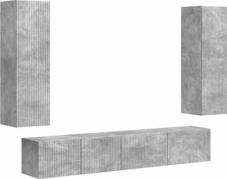 vidaXL Conjunto De Mueble De Tv 3 Uds. Gris Concreto Vidaxl