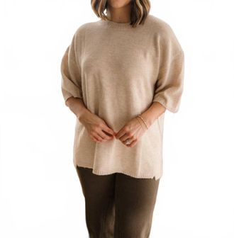 Free People Margot Sweater Tee In Pearl Melange