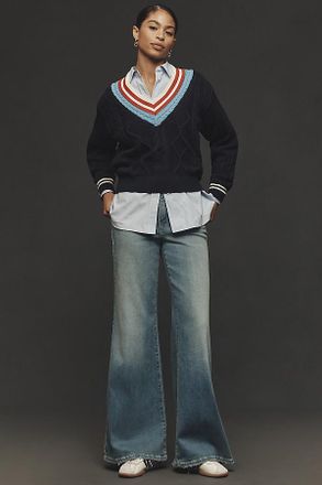 Good American Soft Tech Good Waist High-Rise Wide-Leg Jeans