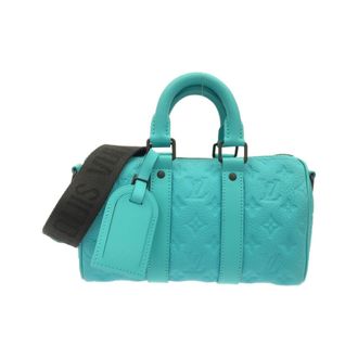 Louis Vuitton Taurillon Turquoise Leather Boston Bag (Pre-Owned)